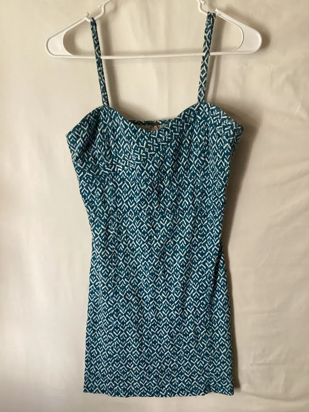 1152 Free People Twist 'N Shout Printed Cami Mini Dress Herringbone Size Small